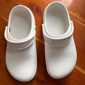 White Croc Clog